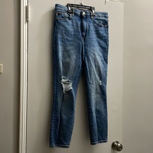 Lovers + Friends mason ripped high waist skinny jean in Miramar